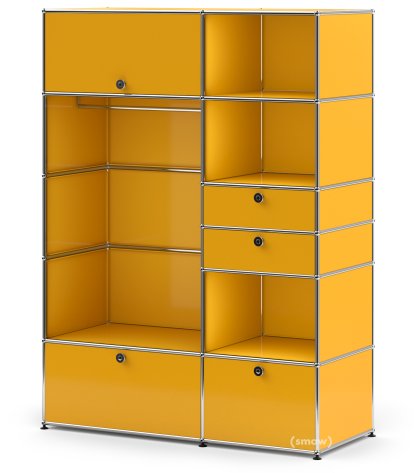 USM Haller Wardrobe Model I, Golden yellow RAL 1004