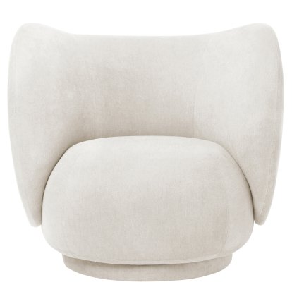 Rico Lounge Chair, Fabric Bouclé - Off-White