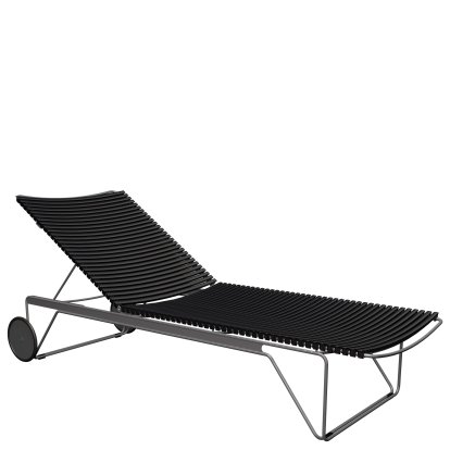 Click sun lounger, Black, Without cushion