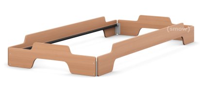 Stacking Bed, 90 x 200, Lacquered beech, Without slatted frame