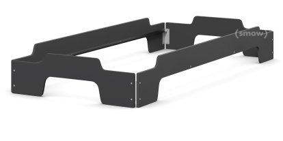 Rolf Heide Stacking Bed Comfort, 90 x 200, Anthracite lacquered, Without slatted frame