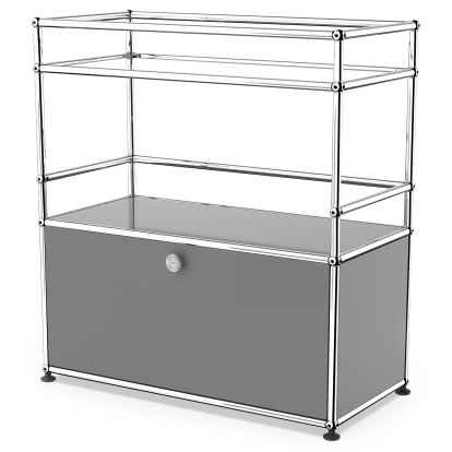USM Haller Bar Sideboard Type I, Mid grey RAL 7005