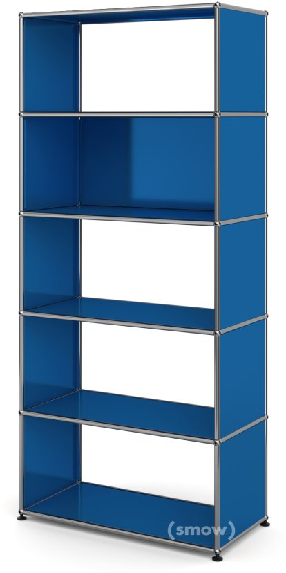 USM Haller Living Room Shelf M Type 1, 1 back panel, Gentian blue RAL 5010
