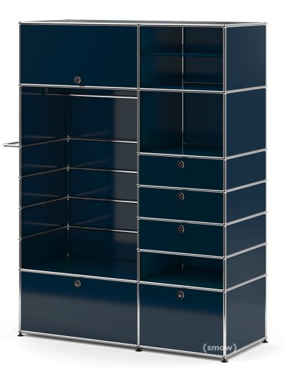 USM Haller Wardrobe Model II, Steel blue RAL 5011