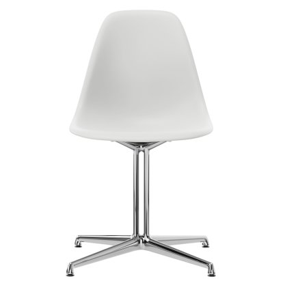 Eames Plastic Side Chair DSL, Cotton white, Without upholstery, Without upholstery, Aluminium polished