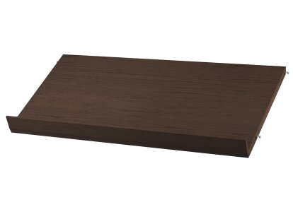 String System Magazine Shelf Wood, 78 x 30 cm, Oak veneer dark