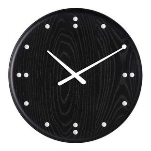 FJ Wall Clock, Ø 35 cm, Black stained ash