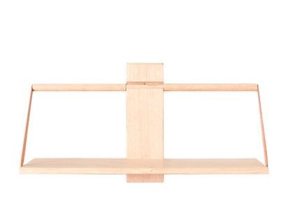 Shelf Wood Wall, L (60 x 25 x 32 cm), Oak natural