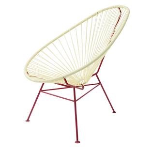 Details Acapulco Design Acapulco Chair Classic Acapulco Chair Classic, Eggshell / garnet red