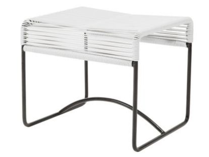 Acapulco Stool Outdoor, Blanco / negro
