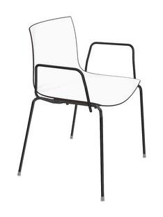 Catifa 46 Tube, Black, Bicoloured, Back anthracite, seat white, With armrests
