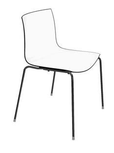 Catifa 46 Tube, Black, Bicoloured, Back black, seat white, Without armrests