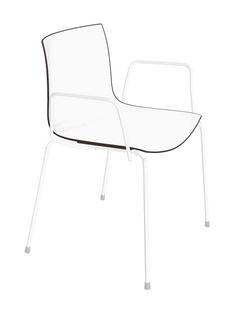 Catifa 46 Tube, White, Bicoloured, Back anthracite, seat white, With armrests