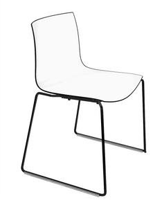 Catifa 46 Sledge, Black, Bicoloured, Back black, seat white, Without armrests