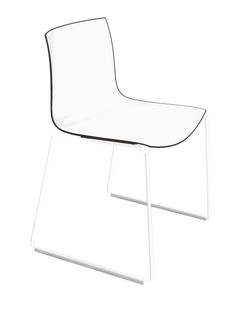 Catifa 46 Sledge, White, Bicoloured, Back anthracite, seat white, Without armrests