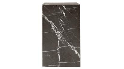 Plinth Side Table, H 51 x W 30 x D 30 cm, Brown-grey