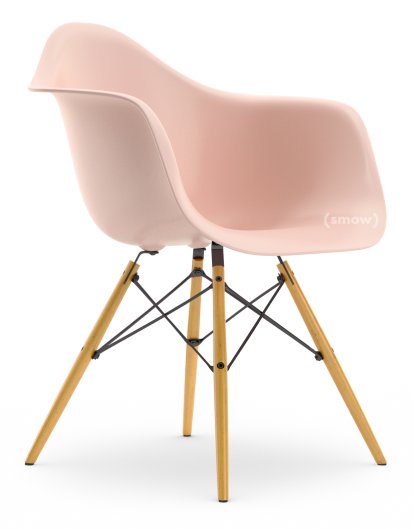 Eames Plastic Armchair RE DAW, Pale rose, Without upholstery, Without upholstery, Standard version - 43 cm, Yellowish maple