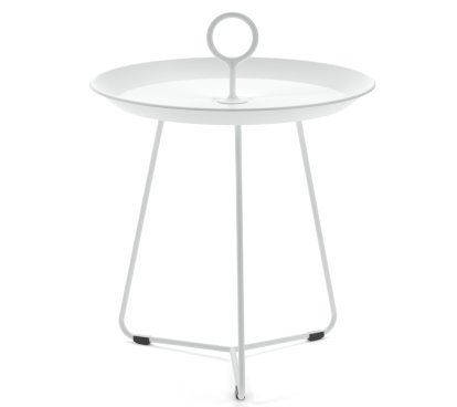 Eyelet Side Table, H 45,5 x Ø 45 cm, White