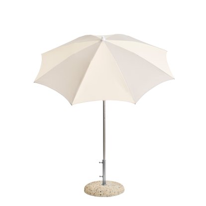 Terrazza Parasol Octagon, Grey / off-white, With parasol stand