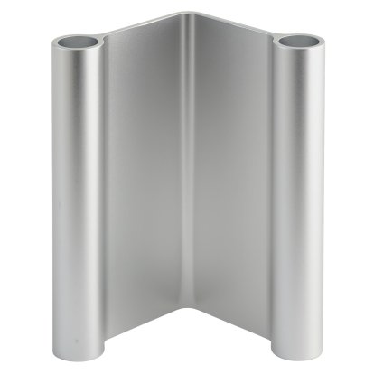Pair Candelholder, Aluminum, H 18 cm