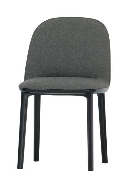Softshell Side Chair, Sierra grey / nero, Felt pads for hard floor surfaces