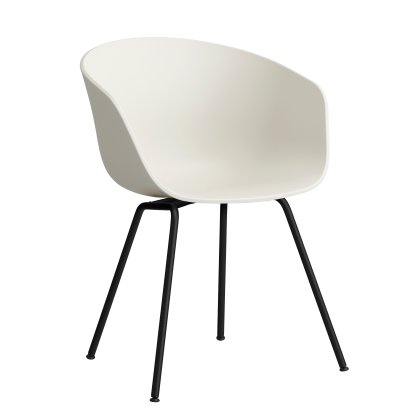 About A Chair AAC 26 Armchair, Melange cream 2.0, Steel black powder-coated