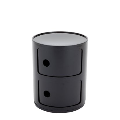 Componibili Round - 2 Compartments, Black