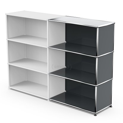 USM Haller Extension Kit Horizontal 3, Anthracite RAL 7016, 35 cm
