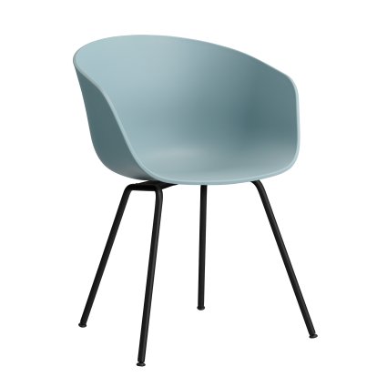 About A Chair AAC 26 Armchair, Dusty blue 2.0, Steel black powder-coated