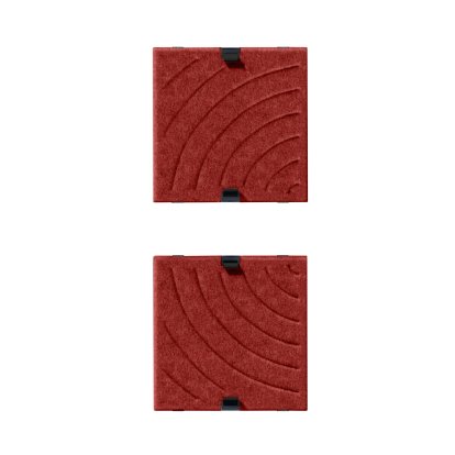 USM Soft Panel Mono for USM Haller Shelves, 35 cm x 35 cm, Red, Curves