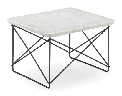 LTR Occasional Table, Marble Carrara, Powder-coated basic dark
