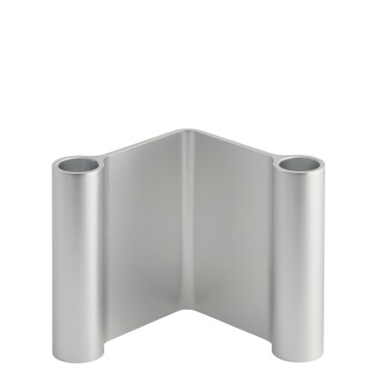 Pair Candelholder, Aluminum, H 11 cm