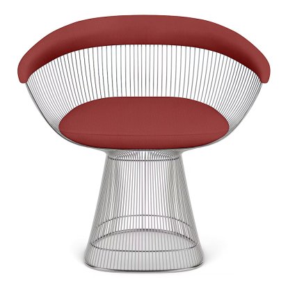 Platner Armchair, Leather Volo, Red