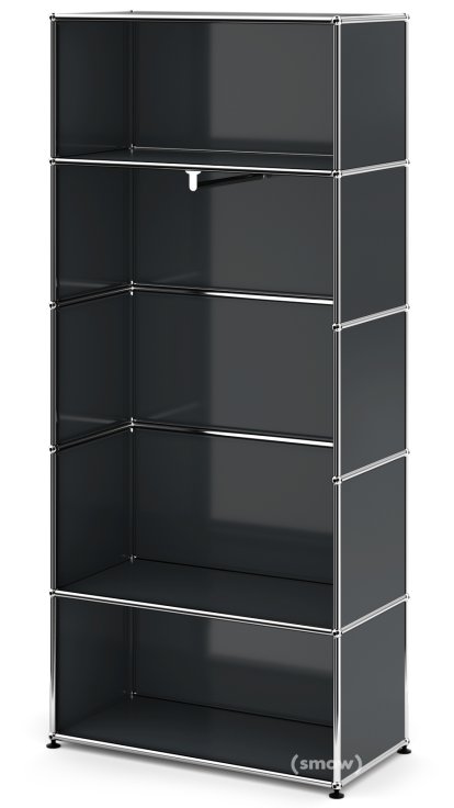 USM Haller Clothes Rack M with Rail, Model I, Anthracite RAL 7016