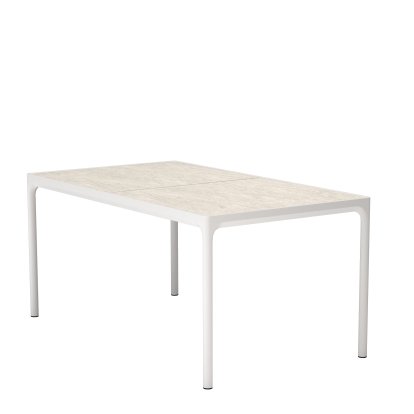 Four Table Ceramics, 160 x 90 cm, Muted white / shell