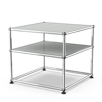 USM Haller Side Table Type 2, Metal, Light grey RAL 7035