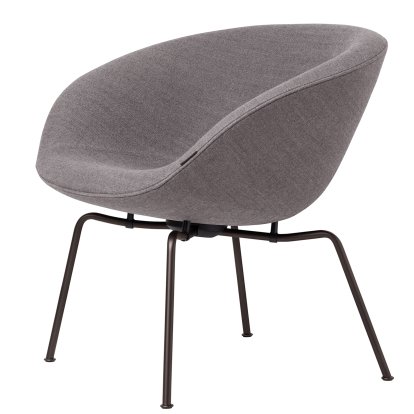 Pot Lounge Chair, Dark brown powdercoated, Capture, Capture 4601 - Dark grey