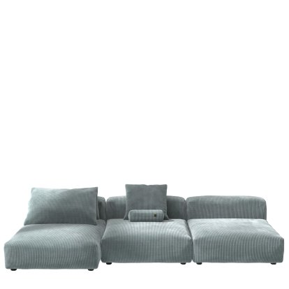 Vetsak Sofa Set 4, Cord velours - Mint, With cushions