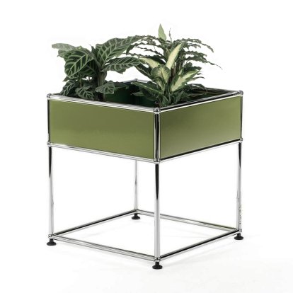 USM Haller Plant Side Table Type 2, Olive green RAL 6003, 50 cm