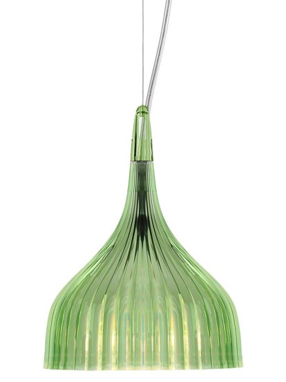 É, Suspension lamp, Transparent, Green