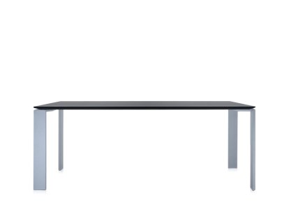 Four, L 190 x W 79 cm, Soft Touch black, Lacquered Aluminium