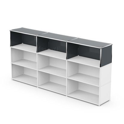 USM Haller Extension Kit Vertical 3, Anthracite RAL 7016, 35 cm