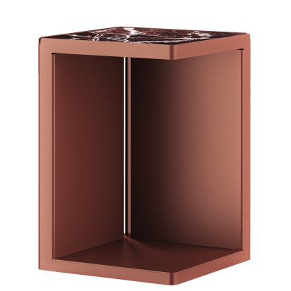 Ambito Side Table, Copper, Levanto red marble