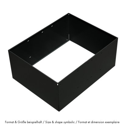 USM Metal Box Insert for USM Haller Extension Door, 75 x 35 x 35, Graphite black RAL 9011