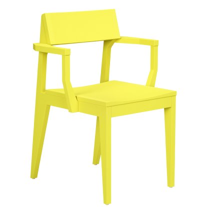 Schulz Armchair, Unupholstered, Sulfur yellow ash