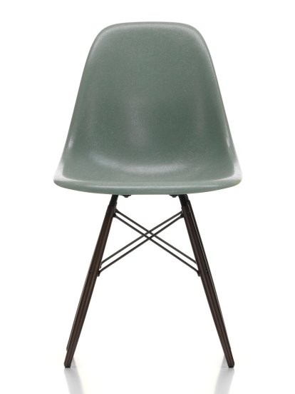 Eames Fiberglass Chair DSW, Eames sea foam green, Black maple