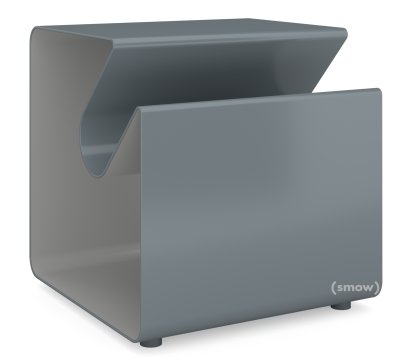 V44 Side Table, Basalt grey (RAL 7012) - White aluminium (RAL 9006), Glides