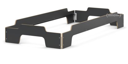Rolf Heide Stacking Bed Comfort, 90 x 200, CPL anthracite, Without slatted frame