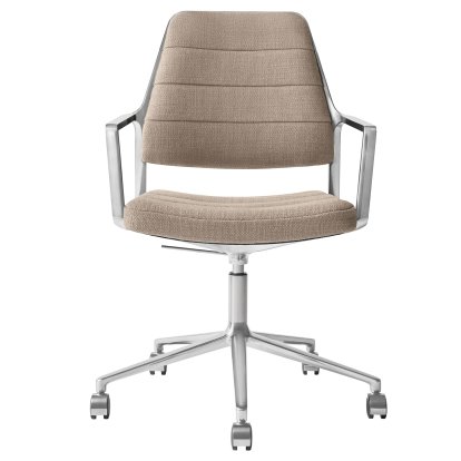 Swivel 455+ Swivel Chair, Wheeled based, wool linen mix, tilde