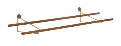 Shoe Rack, Brass, Natural oak